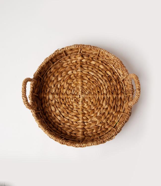 Karen Kane Natural Braided Grass Serving Tray Karen Kane