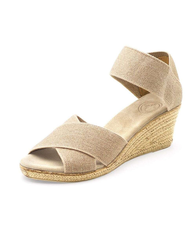 karen kane Natural Cannon Espadrille Wedge Linen Sandals Karen Kane