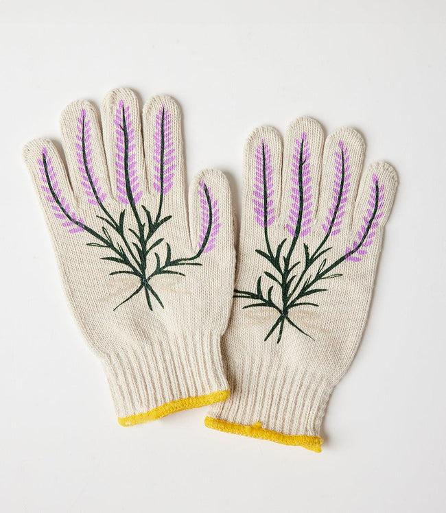 karen kane Natural Lavender Print Gardening Gloves Karen Kane
