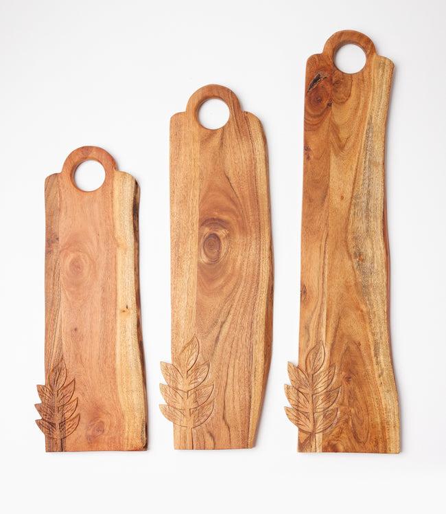 Karen Kane Natural Leaf Wooden Large Serving Board Karen Kane