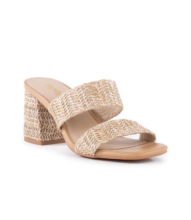Karen Kane Natural Newport Raffia Strap Heel Sandals Karen Kane