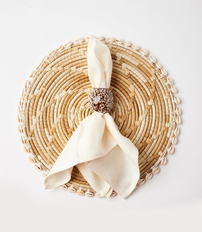 Karen Kane Natural Seashell Accent Placemats Set Of 4 Karen Kane