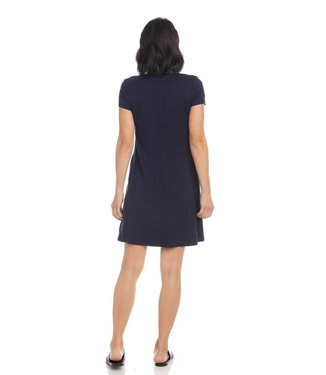 Karen Kane Navy Quinn V-Neck Pocket Dress Karen Kane