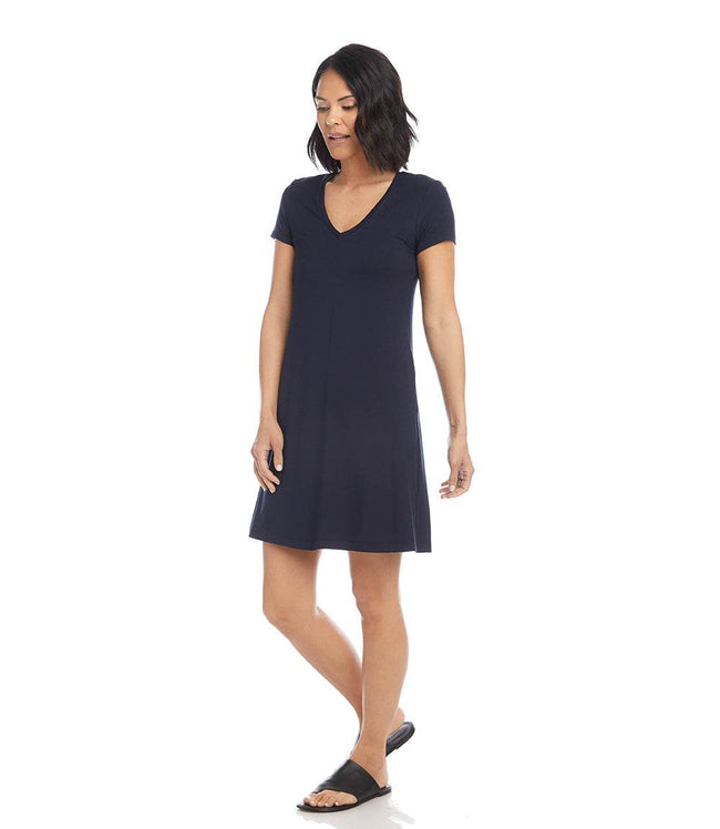 Karen Kane Navy Quinn V-Neck Pocket Dress Karen Kane
