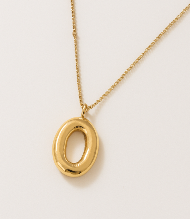 karen kane O Gold Bubble Letter Charm Necklace Karen Kane