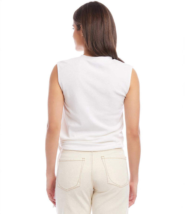 Karen Kane Off White Petite Size Side-Tie Top Karen Kane