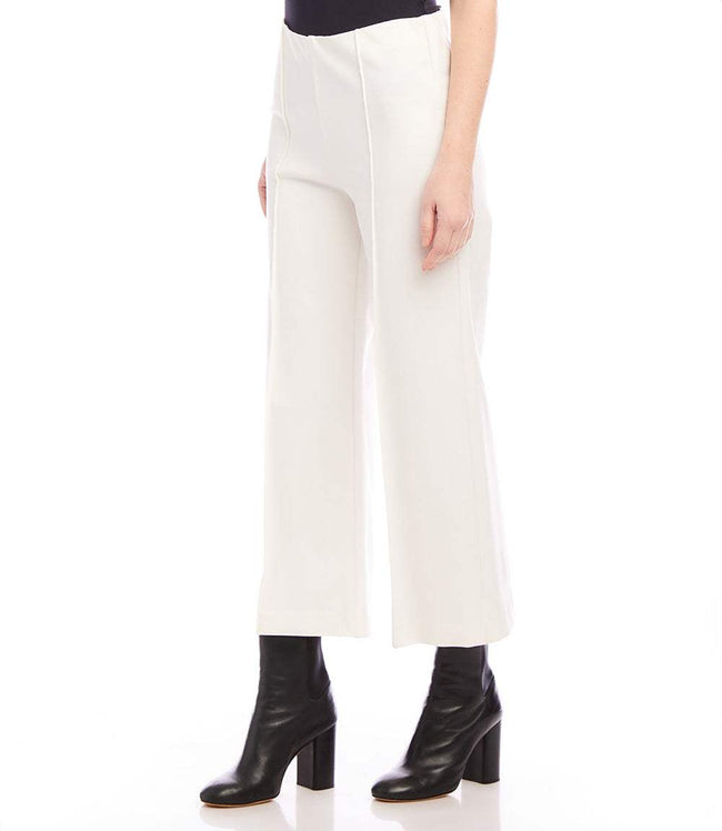 Karen Kane Off White Pintuck Wide Leg Pants Karen Kane