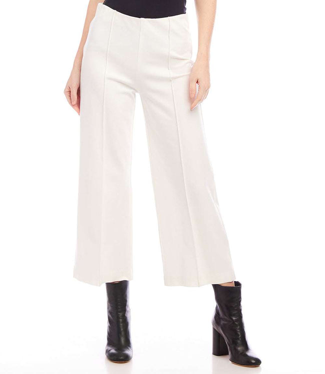 karen kane Off White Pintuck Wide Leg Pants Karen Kane