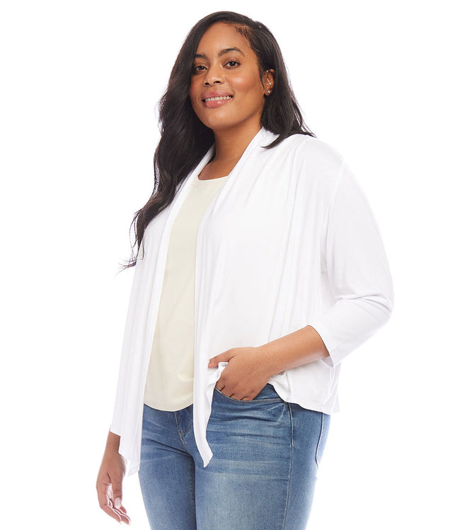 Karen Kane Off White Plus Size Calli Cardigan Karen Kane