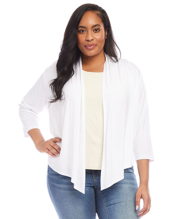 karen kane Off White Plus Size Calli Cardigan Karen Kane