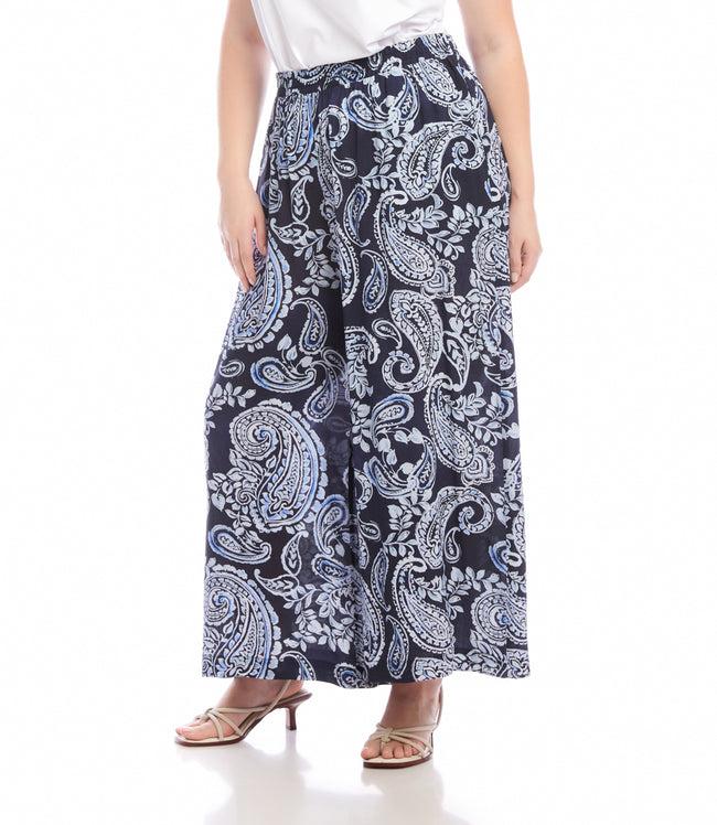 Karen Kane Paisley Plus Size Wide-Leg Pants Karen Kane