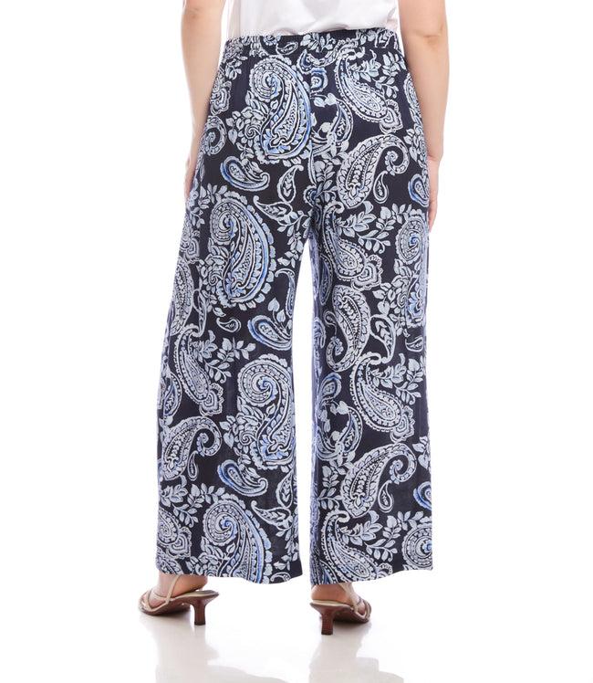 Karen Kane Paisley Plus Size Wide-Leg Pants Karen Kane