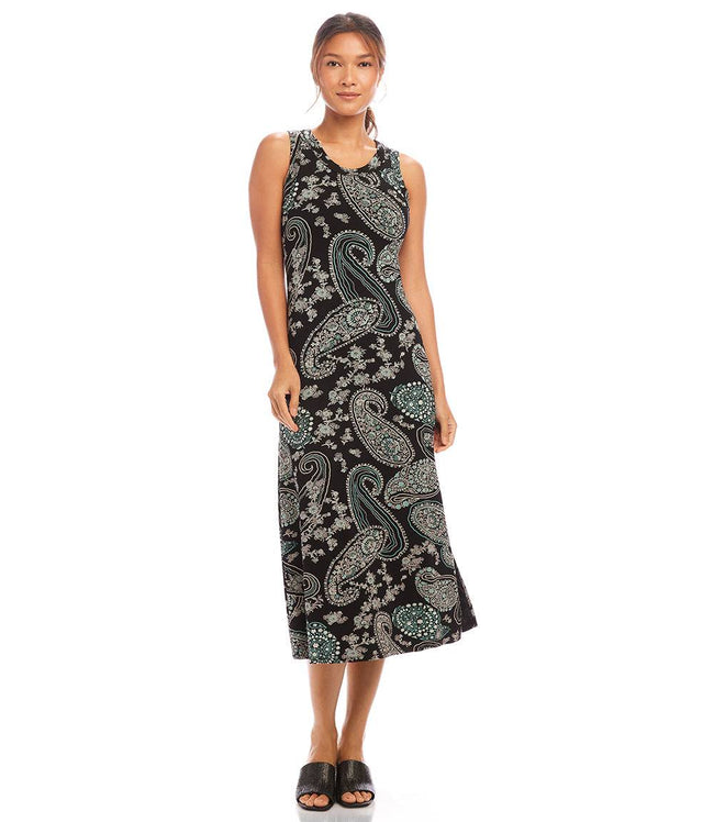 Karen Kane Paisley Sleeveless Midi Dress Karen Kane