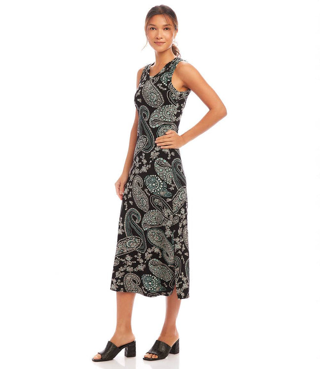 Karen Kane Paisley Sleeveless Midi Dress Karen Kane