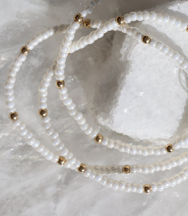 Karen Kane Pearl Beaded Crystal Bracelets Set Of 3 Karen Kane