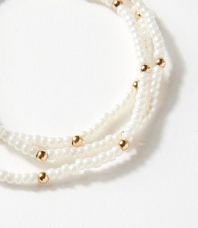 Karen Kane Pearl Beaded Crystal Bracelets Set Of 3 Karen Kane