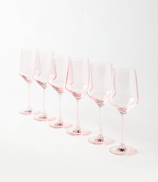 Karen Kane Pink Blush Wine Glasses Set Of 6 Karen Kane