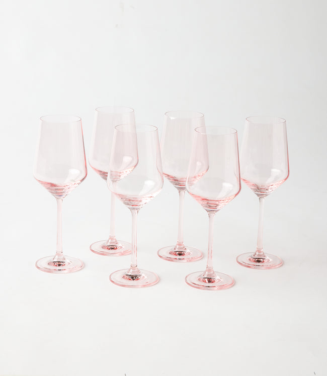 karen kane Pink Blush Wine Glasses Set Of 6 Karen Kane