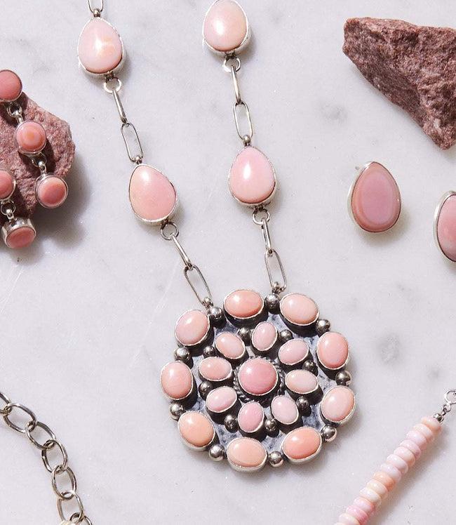 karen kane Pink Pink Conch Necklace And Earrings Set Karen Kane