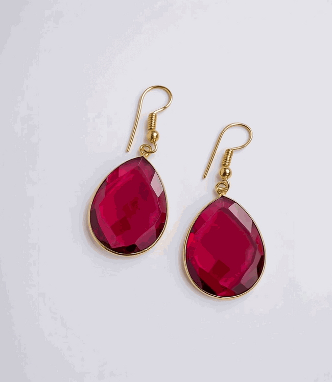 Karen Kane Pink Pink Quartz Teardrop Earrings Karen Kane