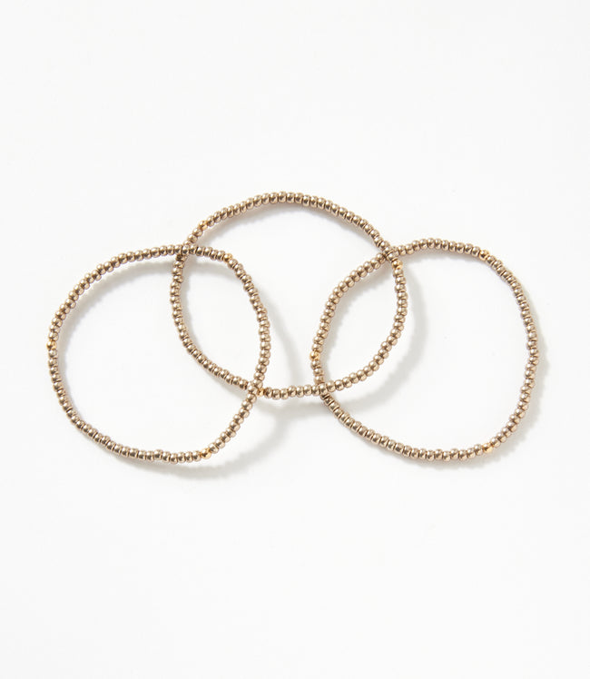 Karen Kane Platinum Beaded Crystal Bracelets Set Of 3 Karen Kane