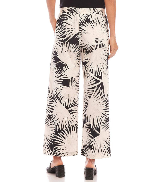 Karen Kane Print Drawstring Cropped Pants Karen Kane