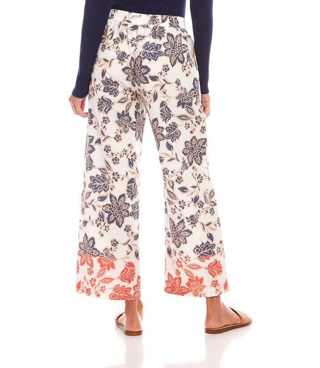 Karen Kane Print Drawstring Cropped Pants Karen Kane