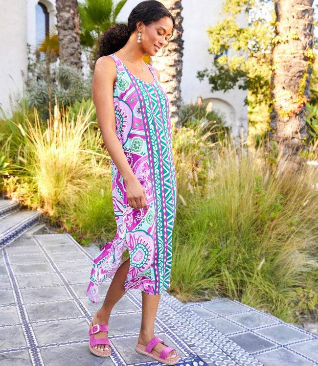 Karen Kane Print Petite Size Side-Slit Tank Dress Karen Kane