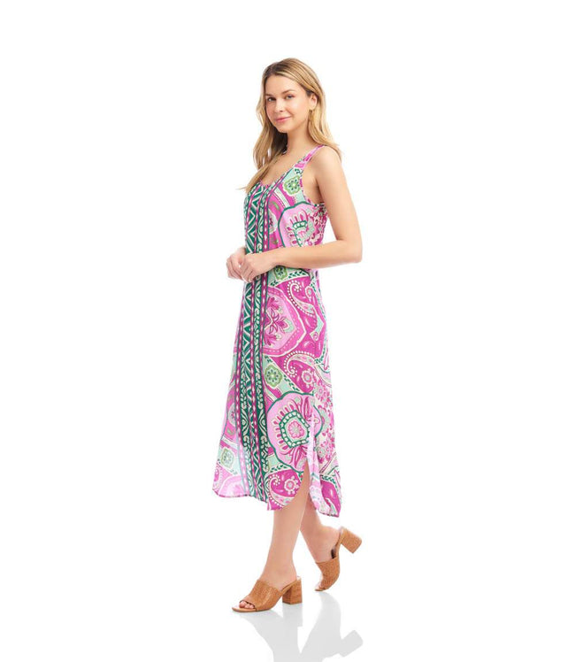 Karen Kane Print Petite Size Side-Slit Tank Dress Karen Kane