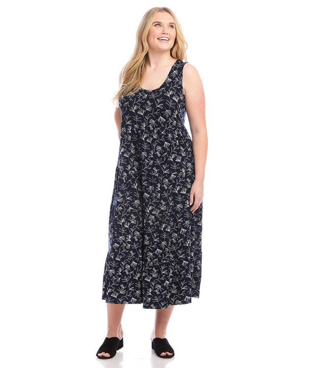 Karen Kane Print Plus Size Sleeveless Tiered Midi Dress Karen Kane