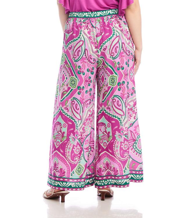 Karen Kane Print Plus Size Wide-Leg Pants Karen Kane