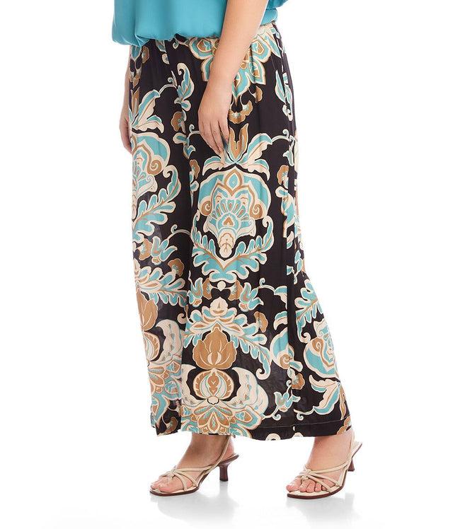 Karen Kane Print Plus Size Wide-Leg Pants Karen Kane