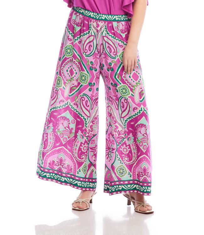 karen kane Print Plus Size Wide-Leg Pants Karen Kane