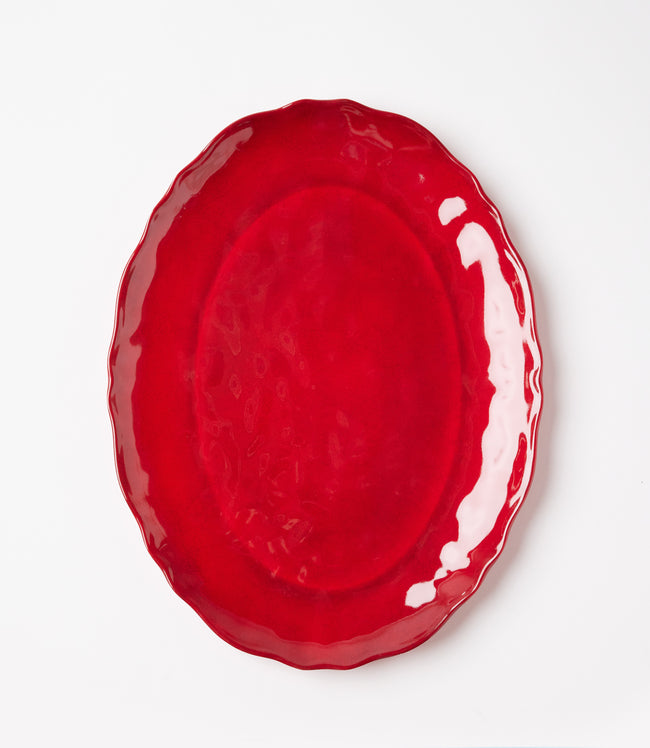 Karen Kane Red Melamine Rustic Red Platter Karen Kane