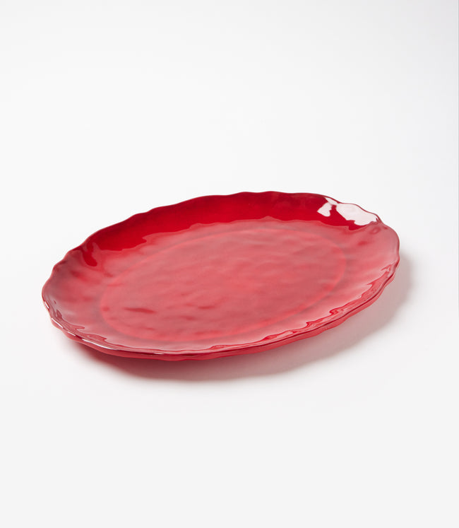 karen kane Red Melamine Rustic Red Platter Karen Kane