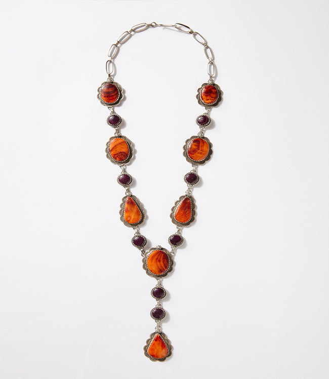 karen kane Red Spiny Oyster Lariat Necklace Karen Kane