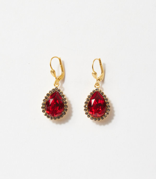 Karen Kane Red Teardrop Crystal Earrings Karen Kane