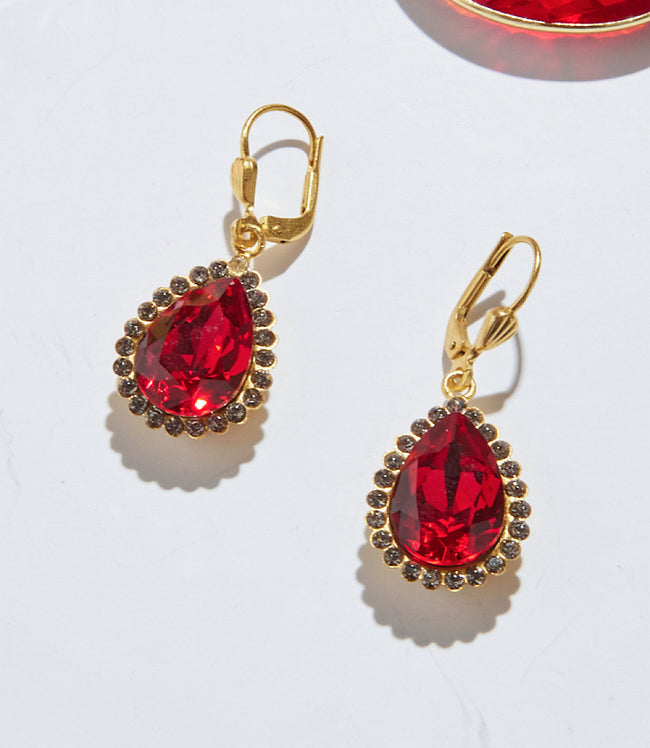 karen kane Red Teardrop Crystal Earrings Karen Kane