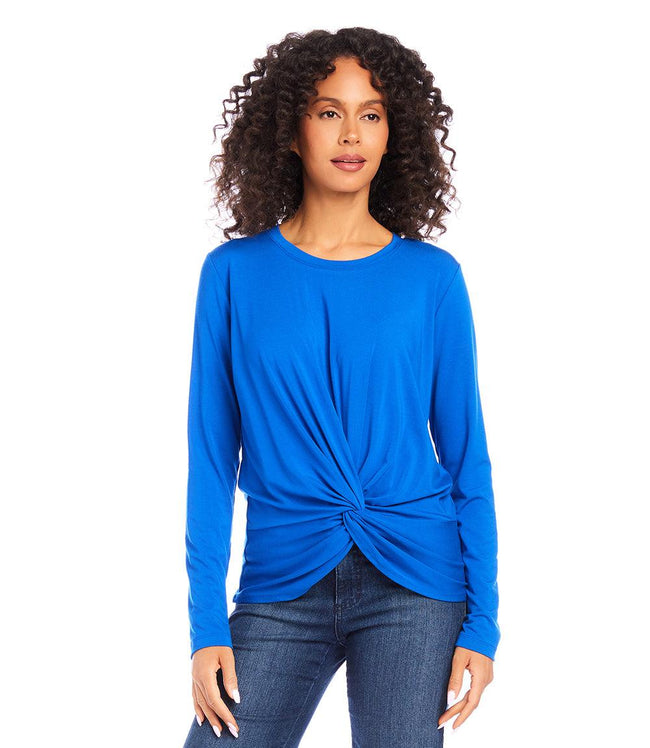 Karen Kane Royal Petite Size Twist Front Top Karen Kane