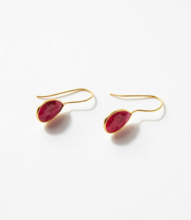 Karen Kane Ruby Gemstone Teardrop Earrings Karen Kane