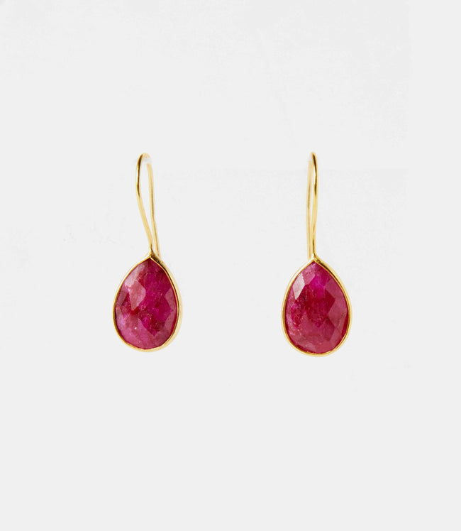 karen kane Ruby Gemstone Teardrop Earrings Karen Kane