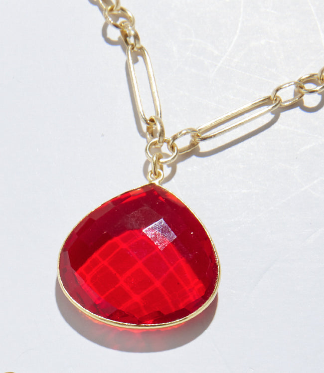 Karen Kane Ruby Ruby Quartz Pendant Necklace Karen Kane