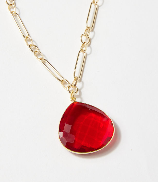 Karen Kane Ruby Ruby Quartz Pendant Necklace Karen Kane