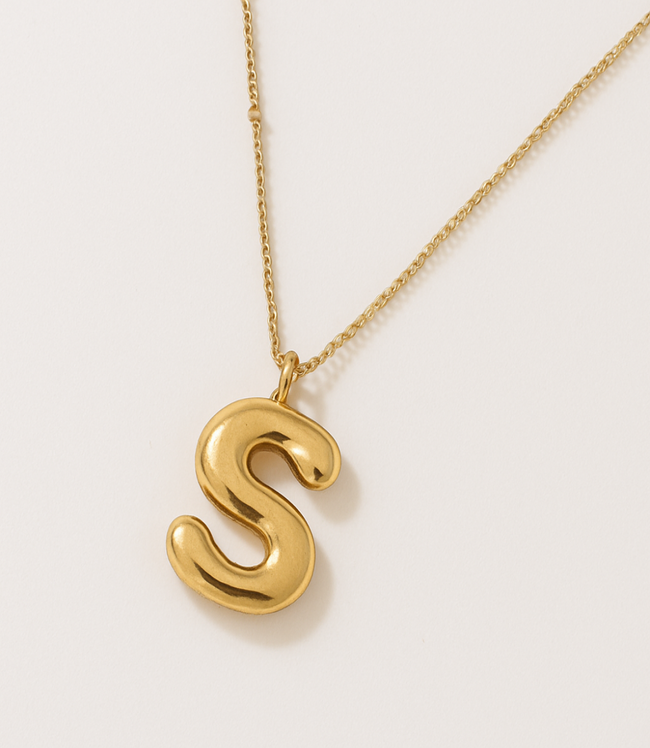 karen kane S Gold Bubble Letter Charm Necklace Karen Kane