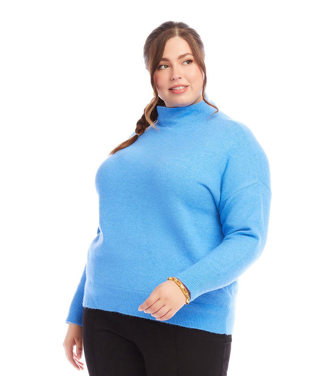 Karen Kane Sea Plus Size Mock Neck Sweater Karen Kane