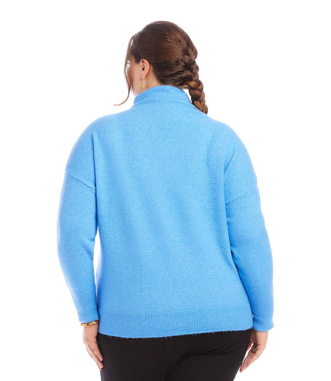 Karen Kane Sea Plus Size Mock Neck Sweater Karen Kane
