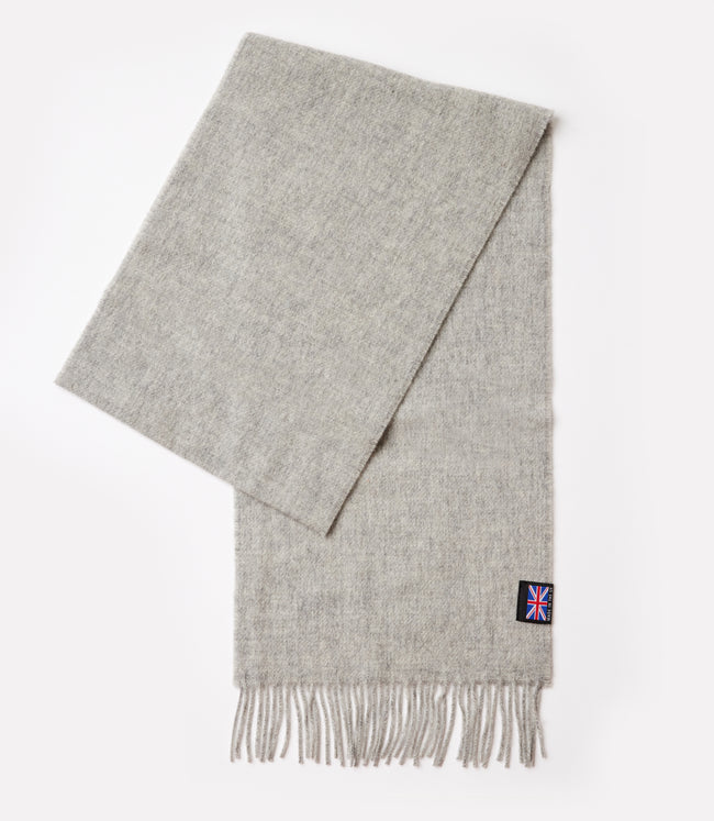 Karen Kane Silver Merino Wool Fringed Scarf Karen Kane