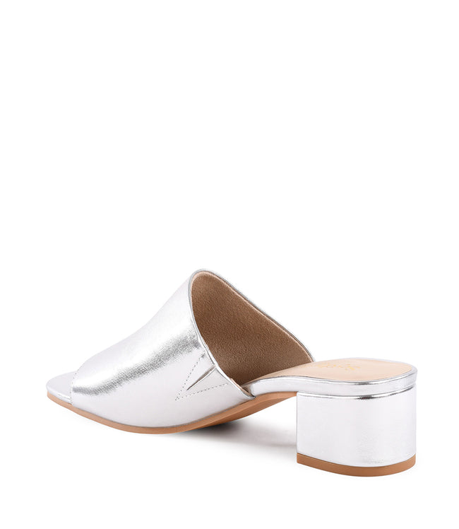 Karen Kane Silver Pepper Mid Heel Sandals Karen Kane