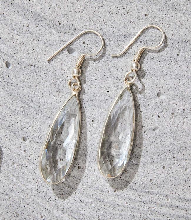 karen kane Silver Quartz Teardrop Earrings Karen Kane
