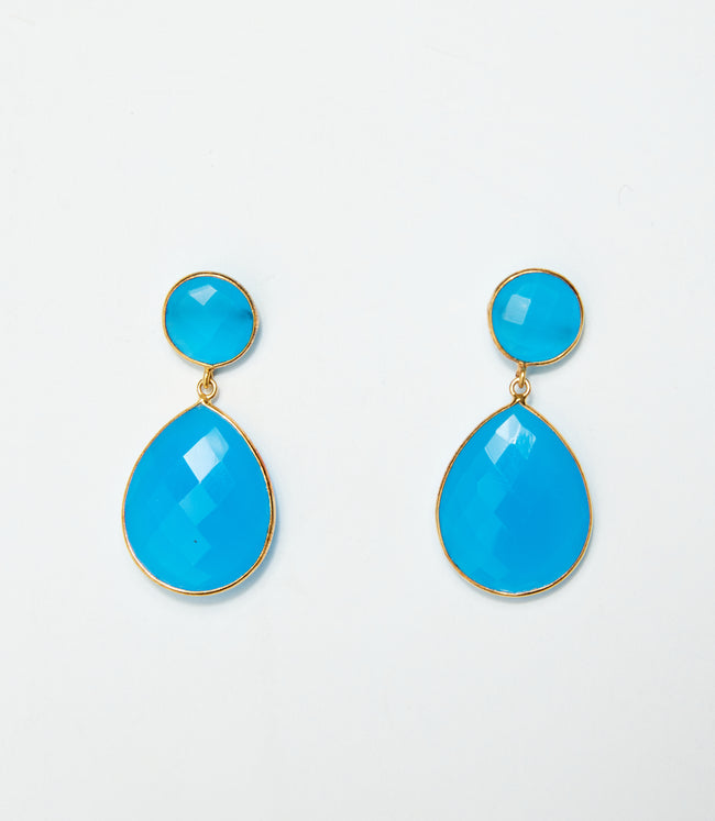 Karen Kane Sky Blue Teardrop Gemstone Drop Earrings Karen Kane